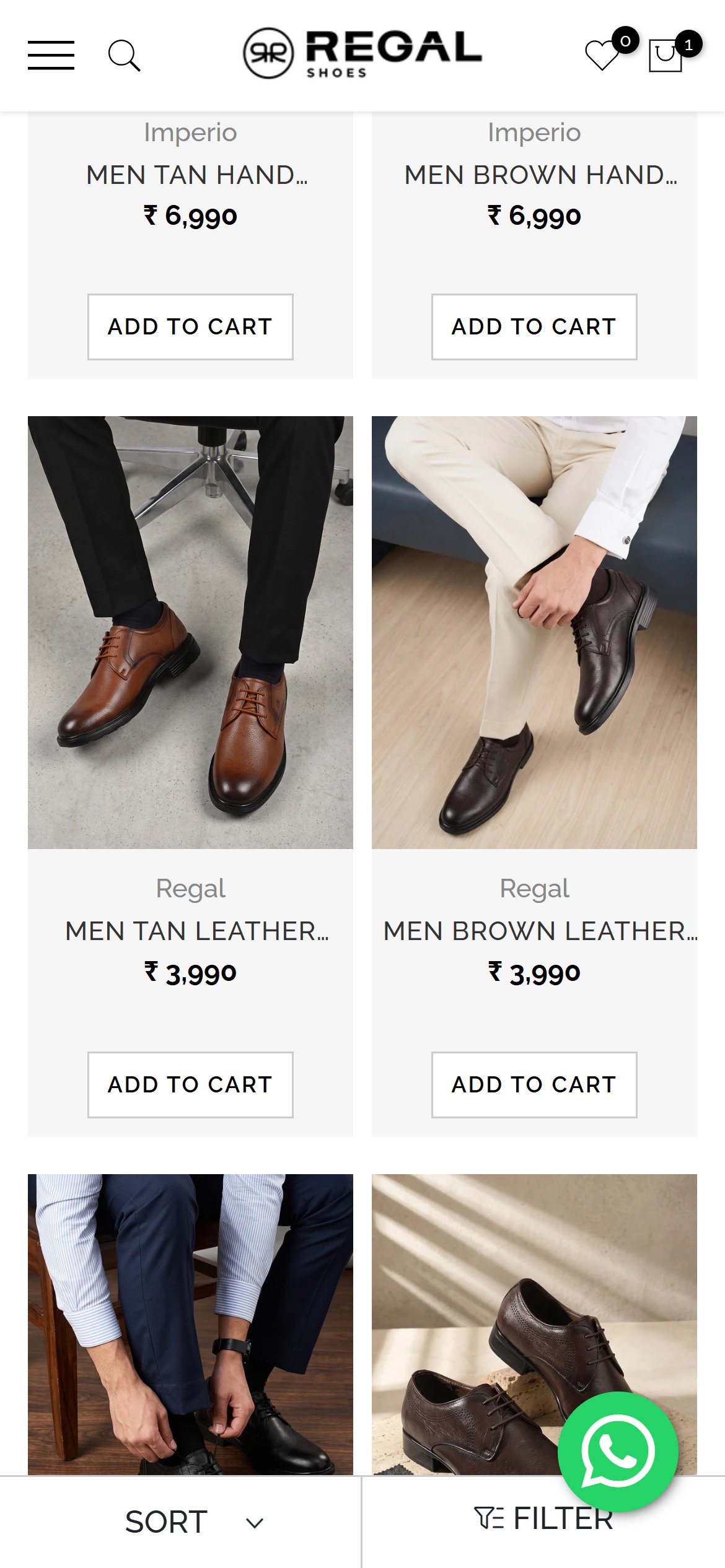 Regal Shoes — Mobile