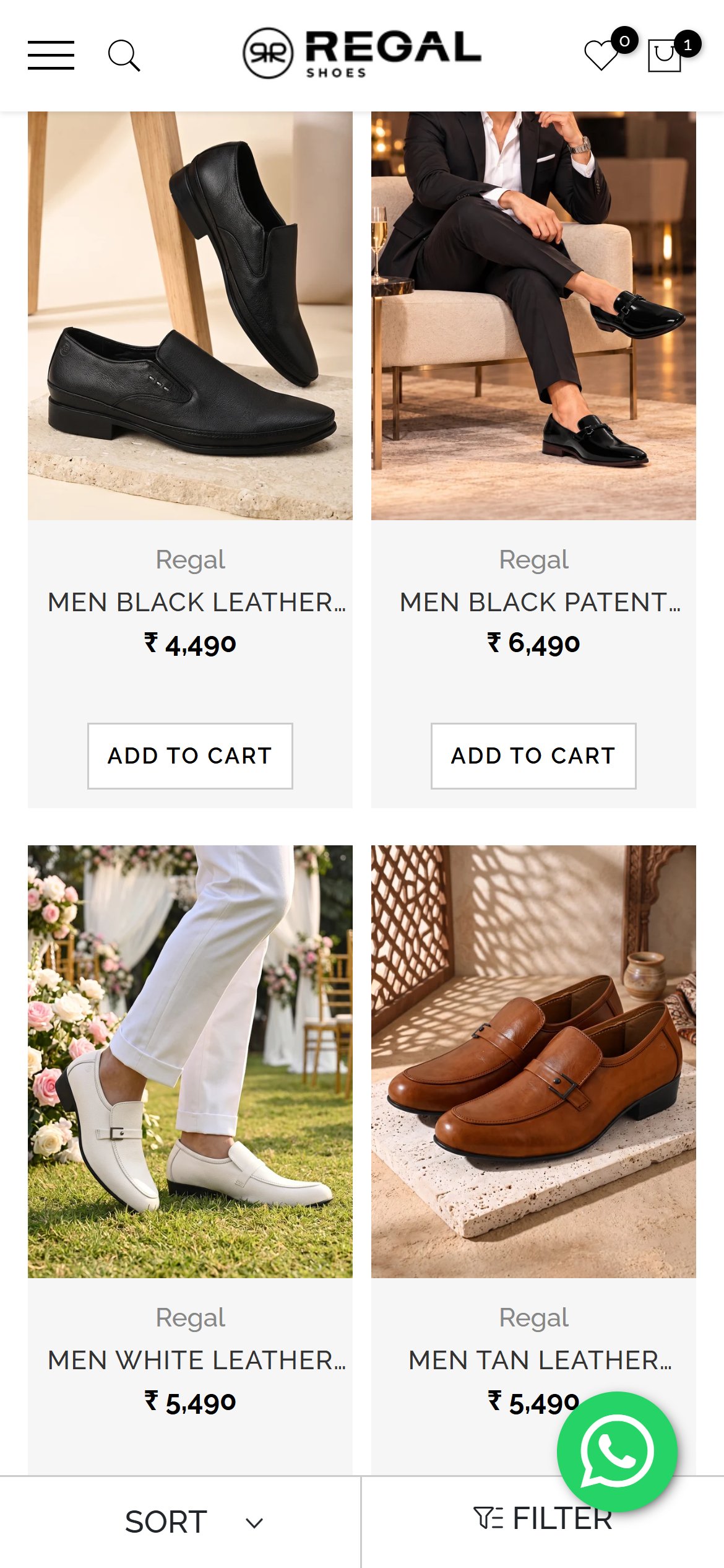 Regal Shoes — Mobile