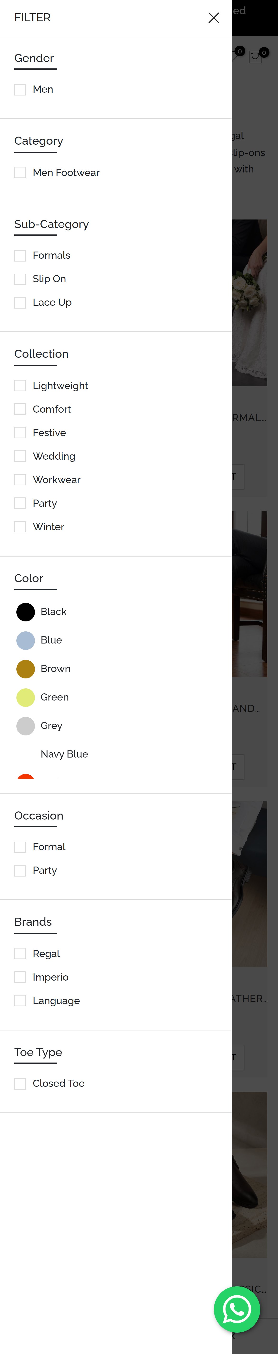 Regal Shoes — Mobile